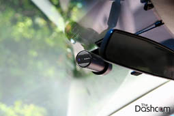 photo of a BlackVue DR650S-1CH front dashcam installed in a Toyota Camry Hybrid