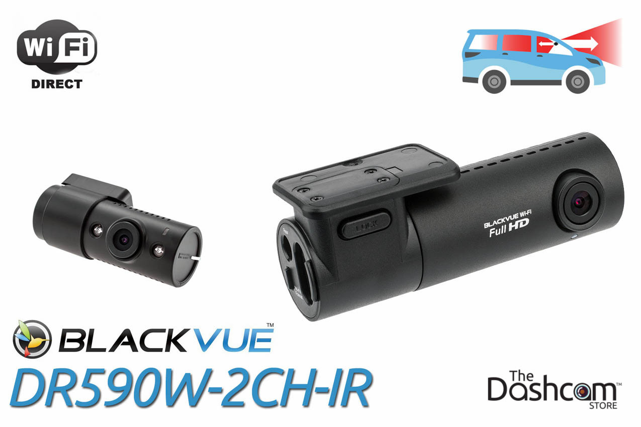 BlackVue DR590W-2CH 1080p Dual-Lens Dashcam for Front and Rear with WiFi