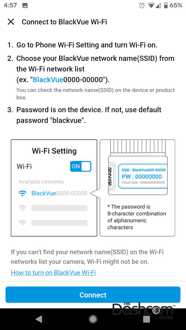 Регистратор blackvue не соединяется с wifi