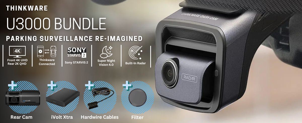 Thinkware U1000 4K UHD Front & 2K QHD Rear Camera Bundle