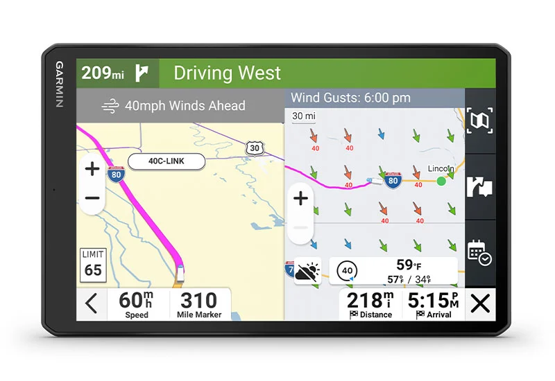 Garmin Dezl OTR Trucking Gps Nav | Wind Speed Alerts