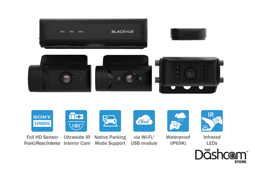 BlackVue DR770X-BOX-TRUCK 3-Channel Dash Cam w/ Exterior Rear Cam