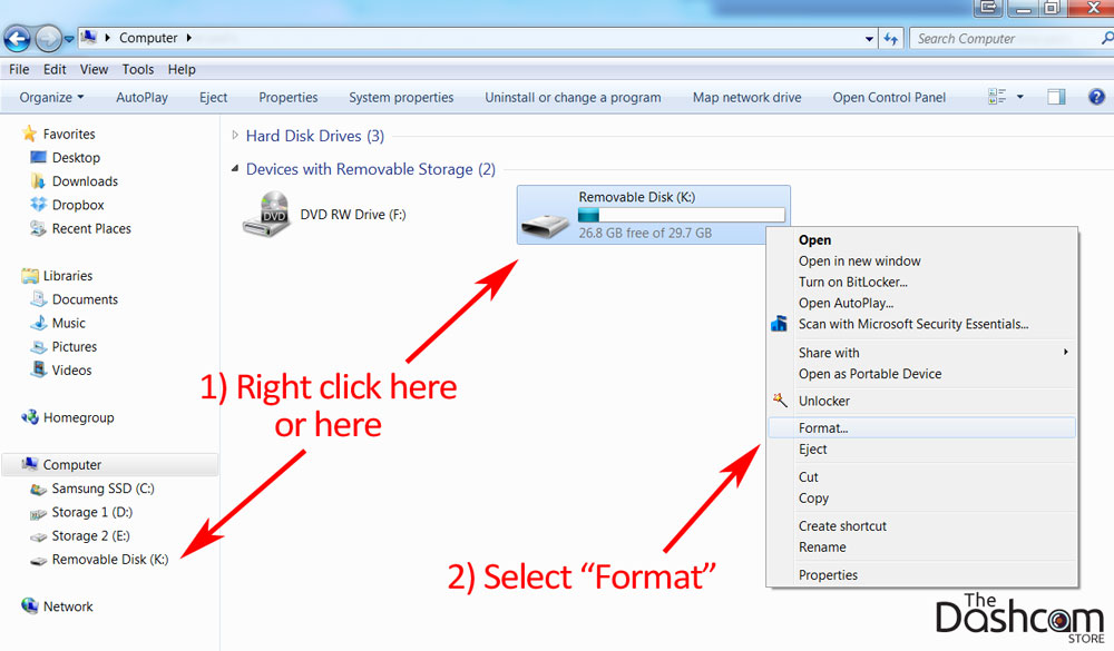 Selecting Memory Card